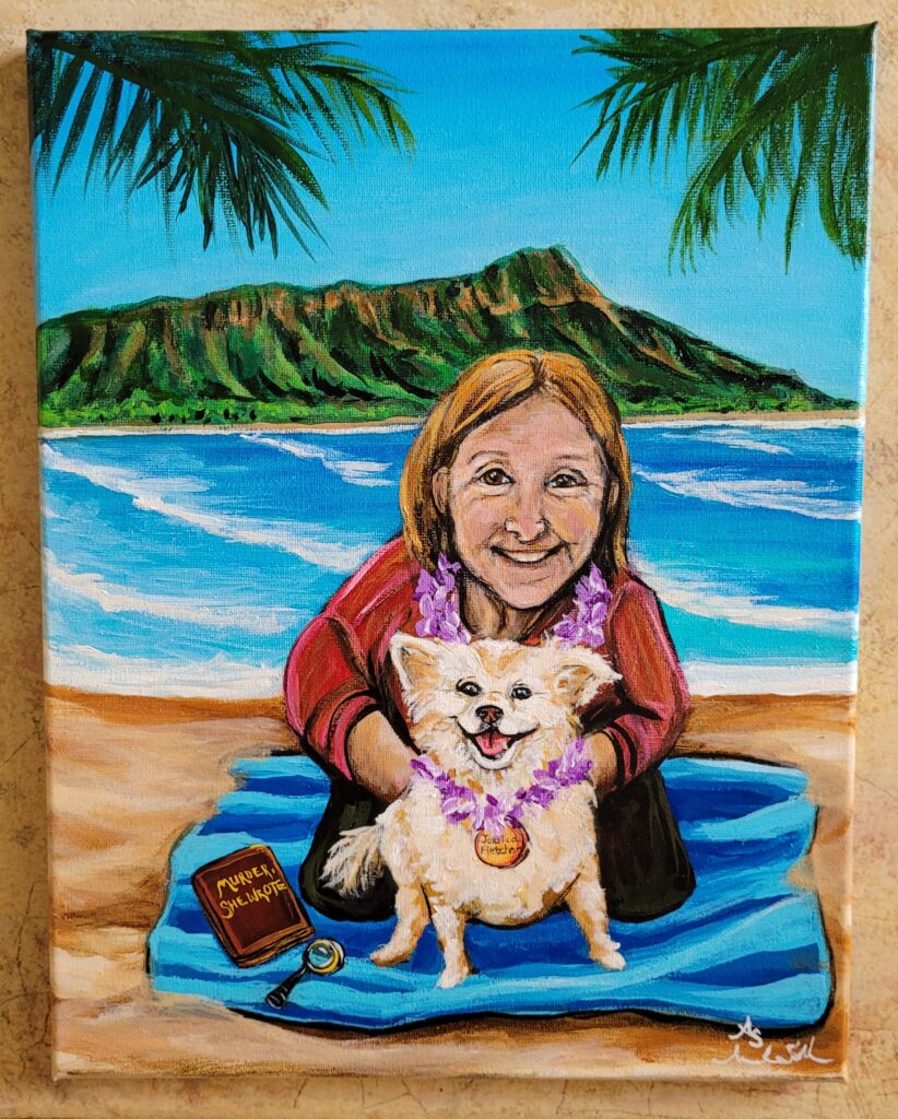 custom pet painting of a dog named Jessica Fletcher