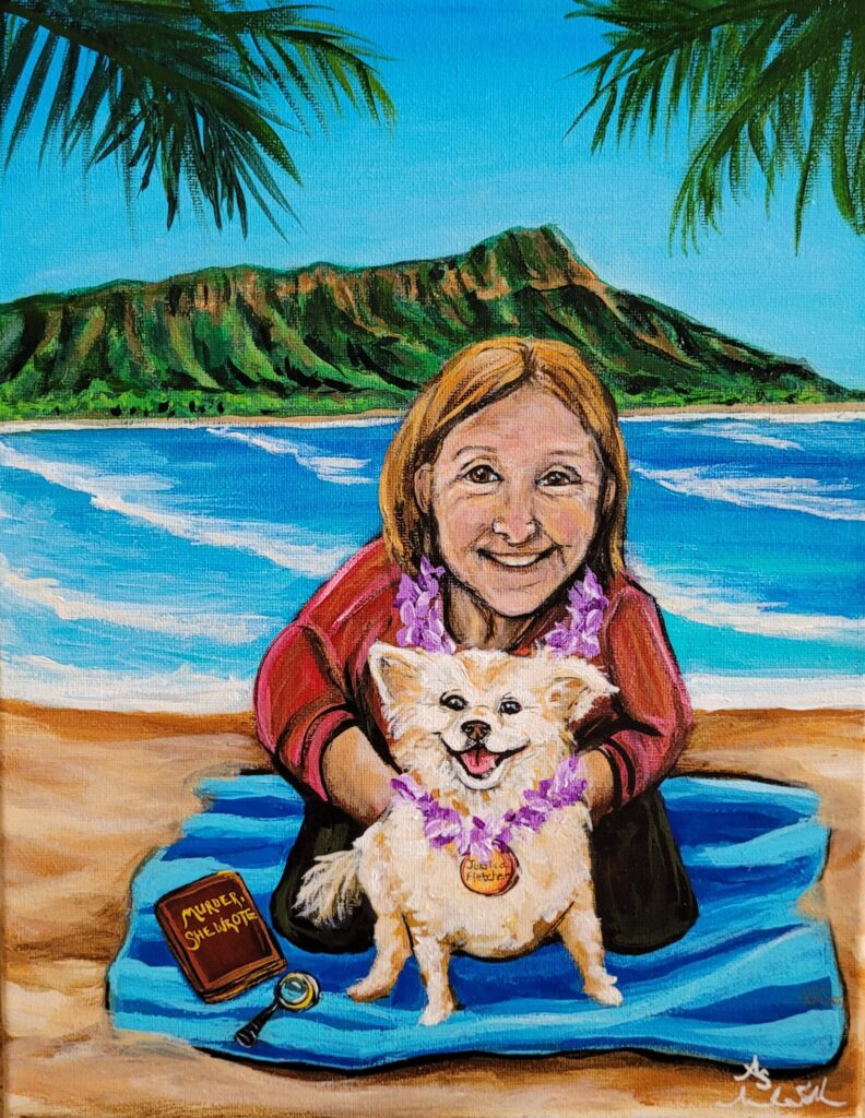 custom pet painting of a dog named Jessica Fletcher