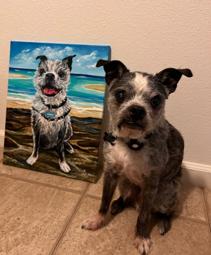 dog painting with dog